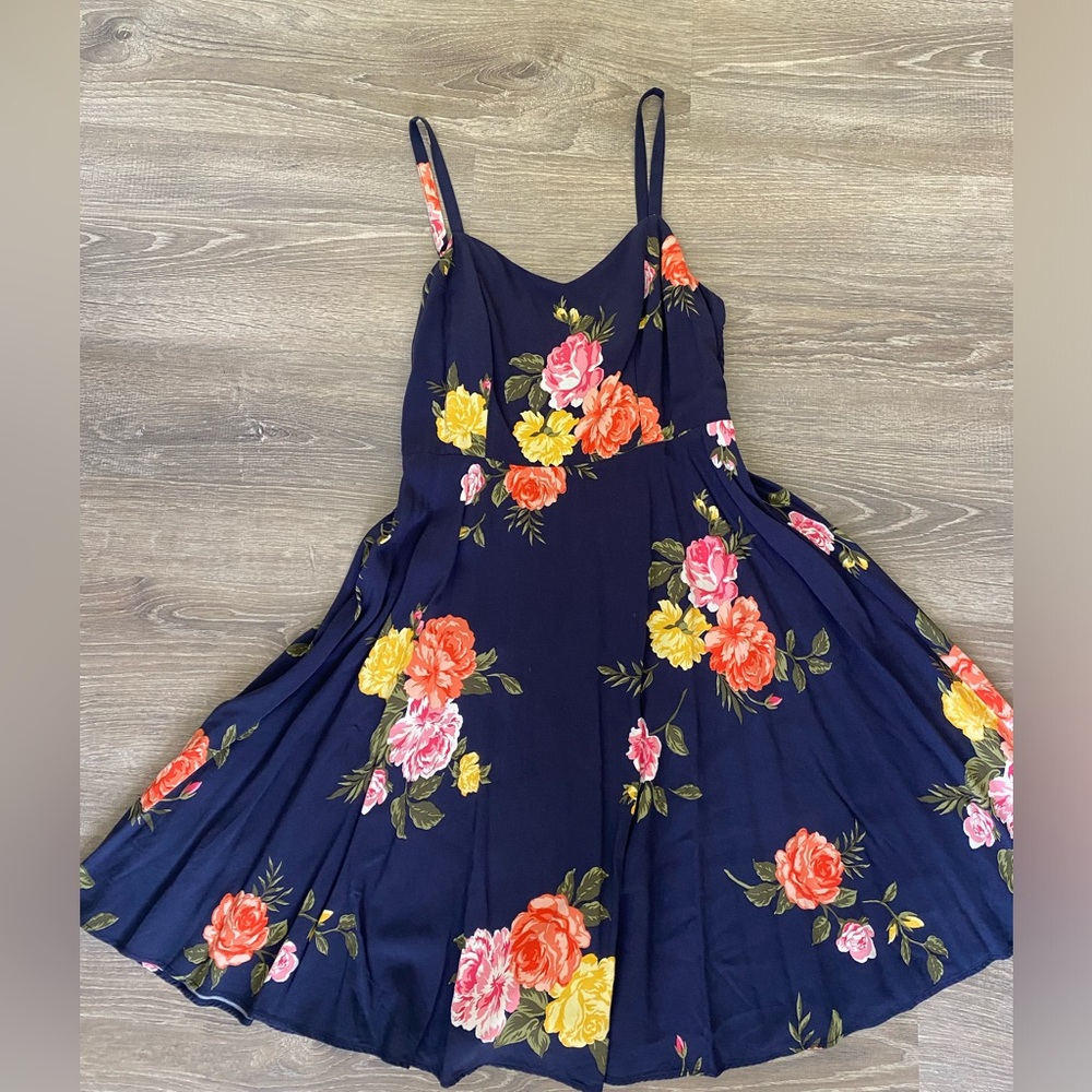 Old Navy Blue Floral Fit & Flare Mini Sundress